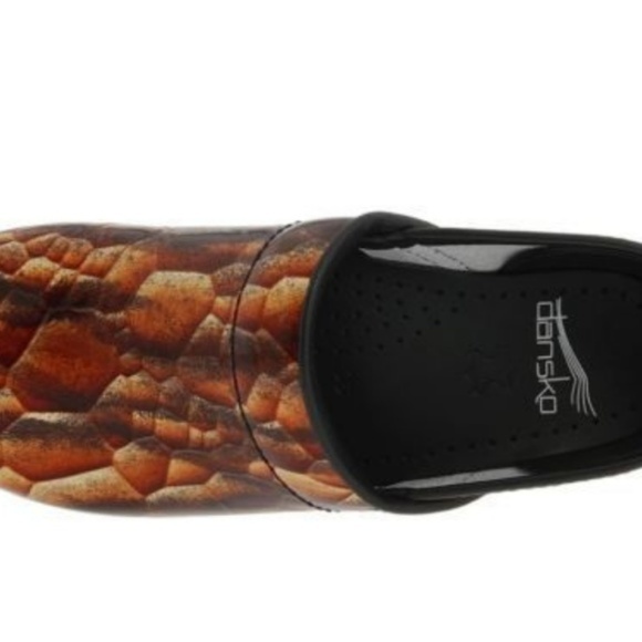 Dansko Size 37 6.5 7 Professional Tiger's Eye Clogs Shoes Animal Print Leather - Picture 6 of 6